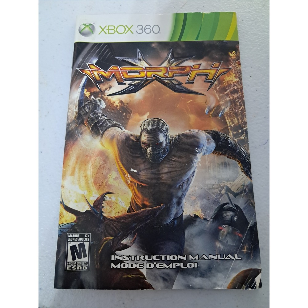MorphX Xbox 360 Instruction MANUAL ONLY 505 Games Action Adventure Replacement